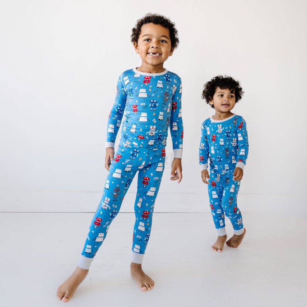 Little Sleepies Robot Party Two-Piece Pajama 12-18 Months